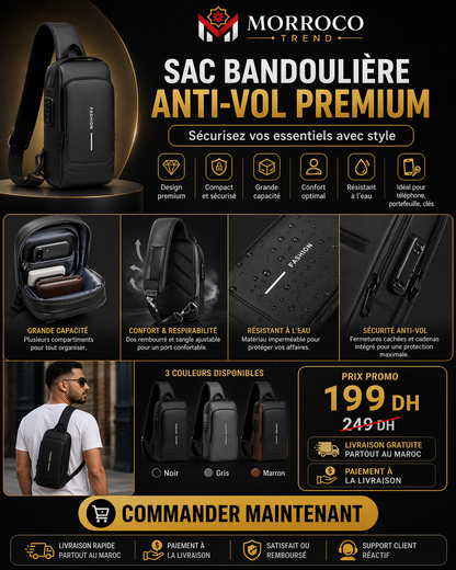 Sac Bandoulière Anti-Vol Premium