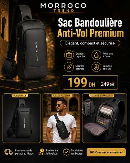Sac Bandoulière Anti-Vol Premium