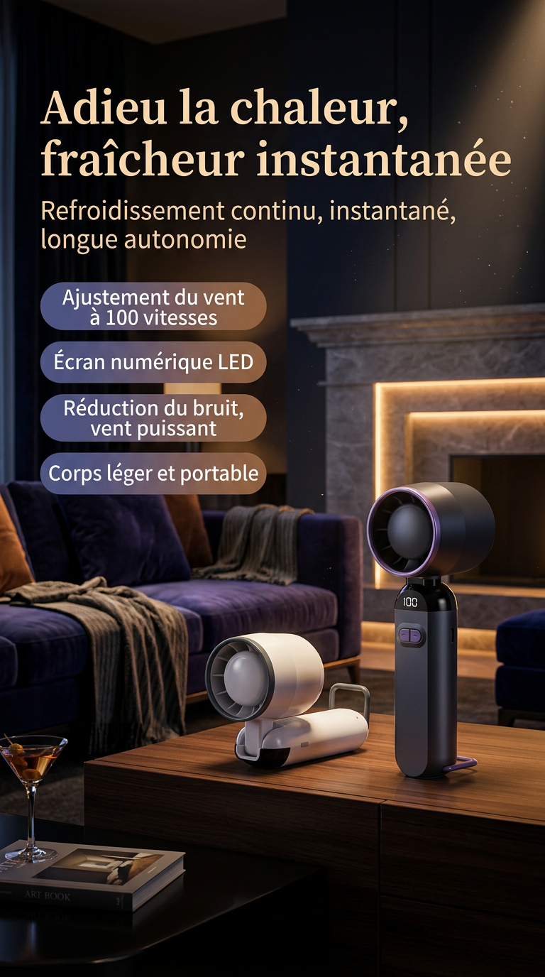 Mini ventilateur portable rechargeable