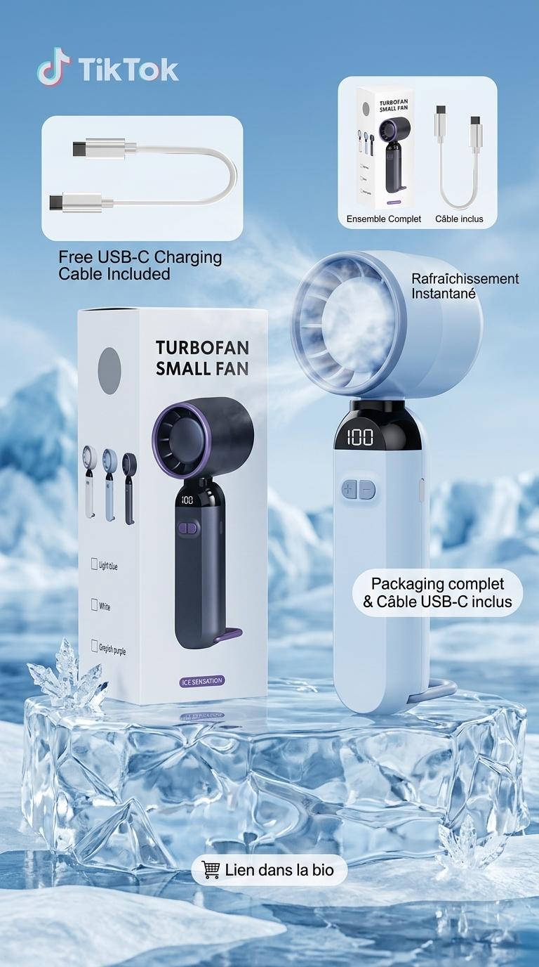 Mini ventilateur portable rechargeable