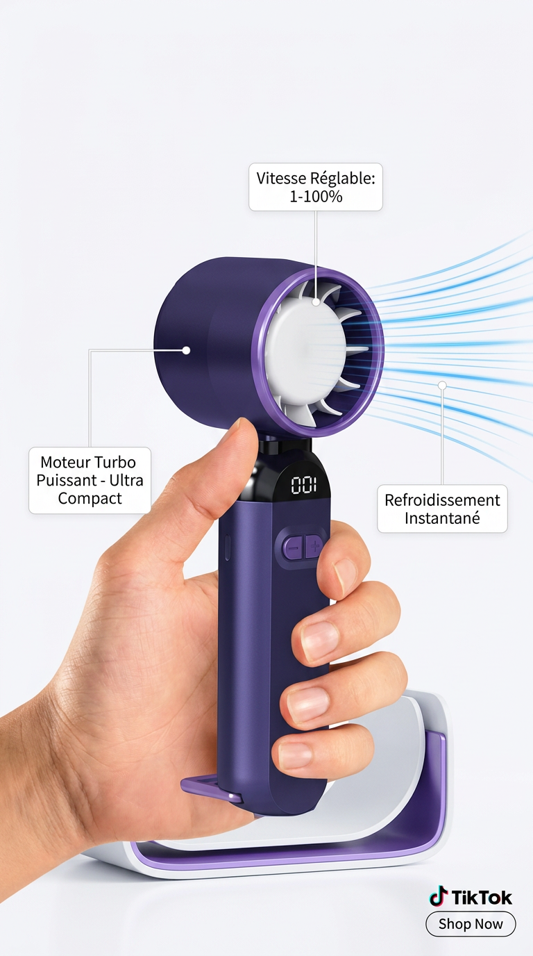 Mini ventilateur portable rechargeable
